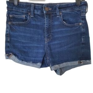 American Eagle Hi-Rise Shortie Next Level Stretch Denim Cutoff Jean Shorts Jorts